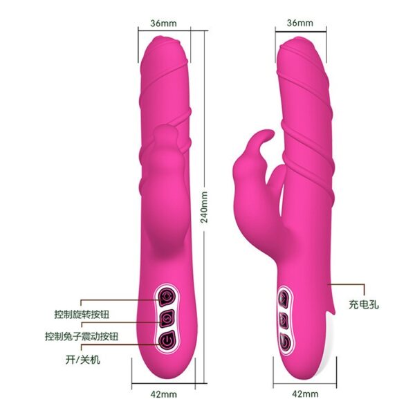 Yanai Y.LOVE Kalifa threaded silicone vibrator, Jade Rabbit clitoral adult product, sex toy dropshipping