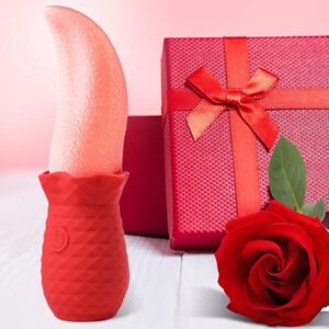 Tongue-licking vibrator, silicone cunnilingus device, female sex toy, masturbation device, sex product, adult toy