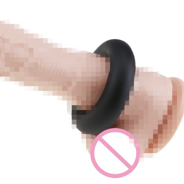 Men's liquid silicone condom with locking and delaying ring, reusable, adult sex toy, one-piece wholesale available