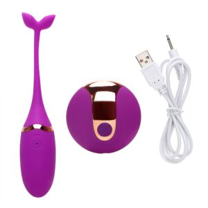 USB-charged wireless remote control vibrating egg, couple's fun touch fish tail small tadpole