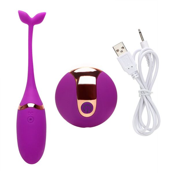 USB-charged wireless remote control vibrating egg, couple's fun touch fish tail small tadpole