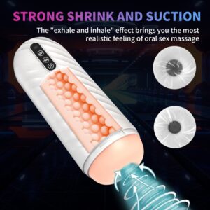 Men's vibrator, Jiehuo 2nd generation, fully automatic intelligent, 10-frequency vibration, 5-frequency suction, 6-frequency telescopic aircraft cup