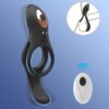 "Bird-shaped lock, essence-locking double rings, male wearable remote-controlled vibrating ring, marital intimate massage device, adult products"