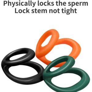 "Shetou 833 men's silicone adult sex toy with locking and double-ring design for sexual pleasure"
