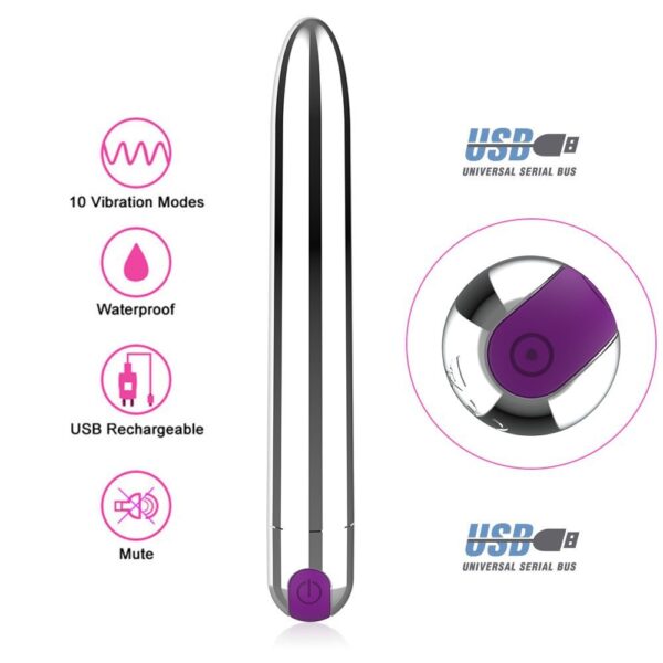 "Rechargeable 7-inch silicone vibrator, plastic vibrator, plastic vibrating toy for flirting and self-pleasure, AV toy, adult sex toy, drop shipping"