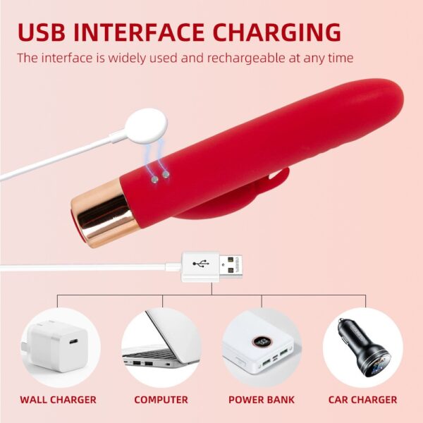 G-spot vibrator, female sex toy, vibrating massage stick, masturbation device, adult sex toy, one-piece drop shipping