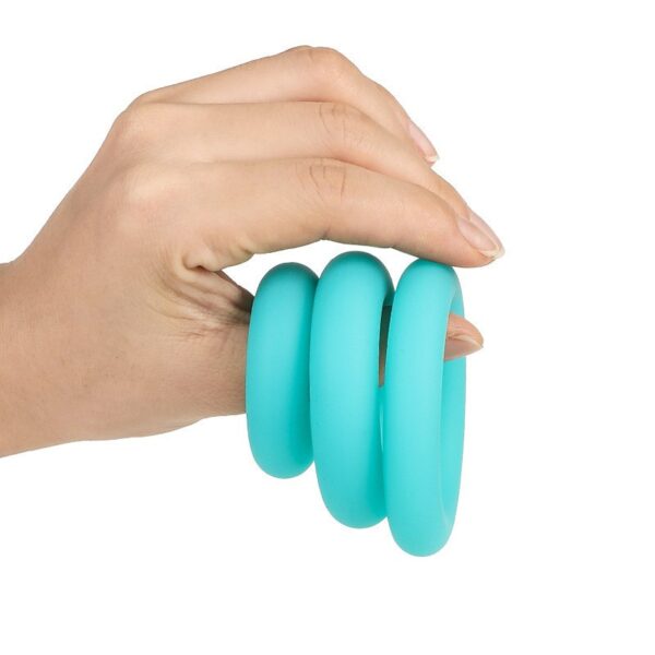 Liquid silicone condom with locking ring for men, with fluid resistance and reusable, testicle restraint ring, adult sex toy