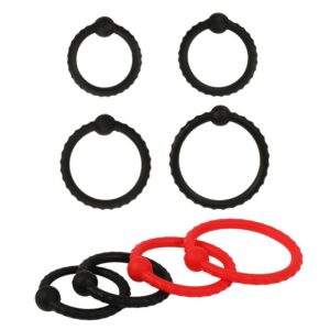 "Four-pack of bead-inserting and locking rings, including thimble lock rings, sun rings, silicone rings, men's sex toys, adult products"