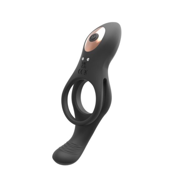 "Bird-shaped lock, essence-locking double rings, male wearable remote-controlled vibrating ring, marital intimate massage device, adult products"