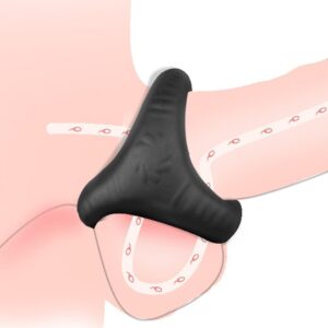 "Lucky Grass Lock Ring, adult male double-ring silicone device, men's masturbation lock ring, sex toy"