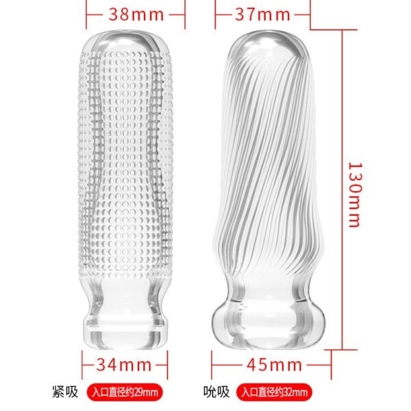 "Delight your partner with the Airplane Cup, a transparent male suction cup for masturbation, designed for male root training, and an adult sex toy for sexual arousal."