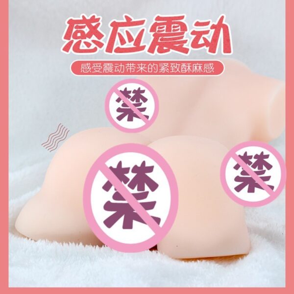 "Seven-color fragrant neighbor girl silicone pouring mold male masturbation device adult sex product dropshipping half-body solid silicone"