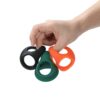 Non-vibrating silicone condom ring for men, featuring a four-hole physical ring design, designed for sexual pleasure
