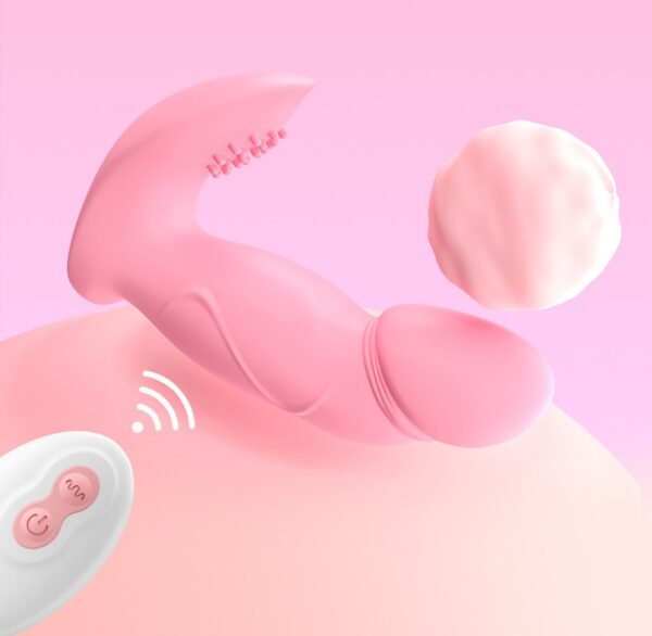 Huanxiaobei female remote control vibrating egg massager, dildo, wearable for outdoor use, for fingering and massage, adult sex toy