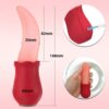 Mia's tongue licks vibrating egg, female use, teases G-spot, orgasm, self-pleasure device, adult pleasure product, drop shipping, cross-border