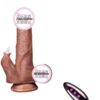 Female electric simulation dildo silicone telescopic vibrating rod adult masturbation device sex toy
