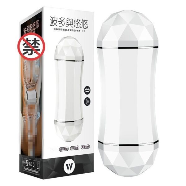 "Charan Bodo and Youyou Airplane Cup, male adult masturbation device, dual-headed, dual-hole, real fleshy sensation"