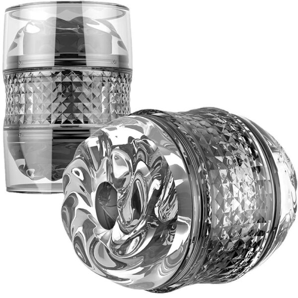 Male masturbation trainer, crystal aircraft cup, male manual double-channel suction cup, adult sex product