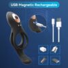 "Bird-shaped lock, essence-locking double rings, male wearable remote-controlled vibrating ring, marital intimate massage device, adult products"
