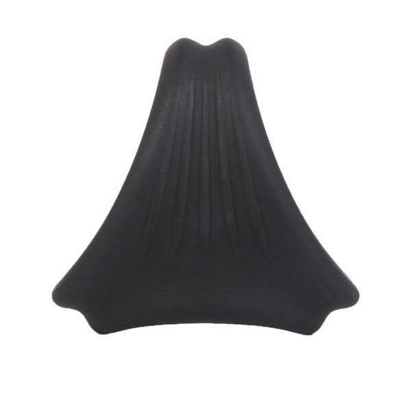 Pants-style scrotum restraint ring with triple locking system, super elastic soft rubber, for the penis, a fun sex toy