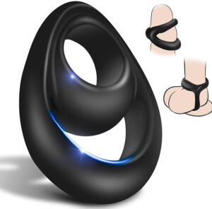 "Egg-fixing and sperm-locking ring, reusable ring, 8-shaped ring, soft liquid silicone rubber, male sex toy, HA-817"