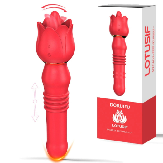 Fully automatic ball-bearing telescopic vibrating rod adult toy for female masturbation device