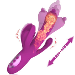 Shrinking, swaying, warming, vibrating rod for female sex toys, G-spot, anal, orgasm, self-stimulation device