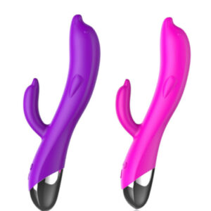 Dolphin vibrator, rechargeable dual-vibration masturbator, female pleasure organ for adult use