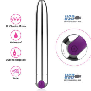 Charging seven-inch silicone vibrator, plastic vibrator, self-stimulation AV stick, adult sex toys