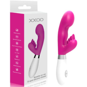 Double-headed vibrator for women, with brush for G-spot and clitoral stimulation, strong vibration massage device